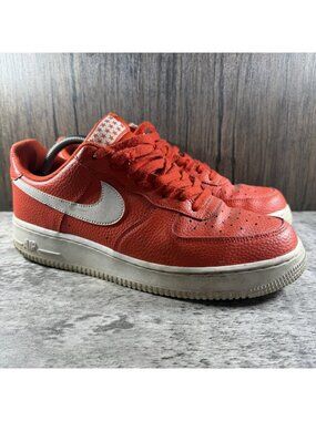 Nike Air Force 1 '07 Low Team Orange Shoes Sneakers Men’s Size 10